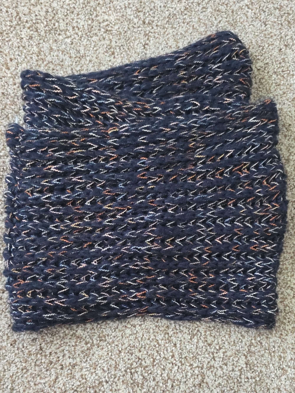Infinity Scarf - Navy Knit Scarf